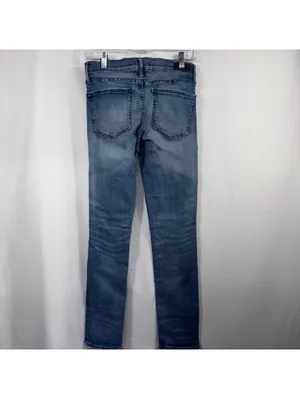 Express Cropped Legging Mid Rise Jeans Size 4 Stretch thumbnail 6