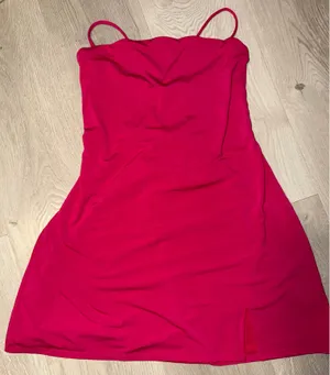 Garage pink mini dress with lace up back thumbnail 1