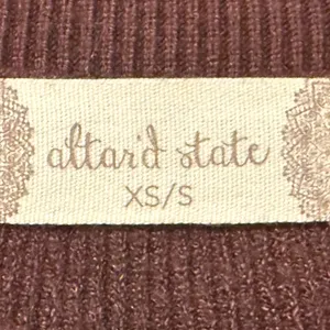Altar'd State Mock Neck Sweater Brown Ribbed Side Slit Long Sleeve‎ Women XS/S thumbnail 6