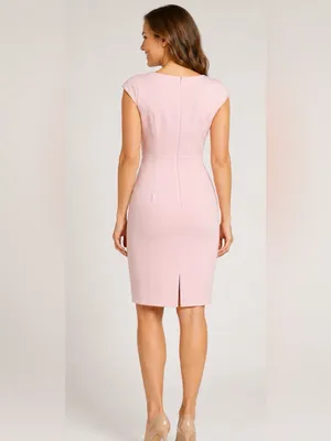 NWT Kasper Petite Tutu Pink Sheath Dress 12P Elegant Career Cocktail Dress thumbnail 2