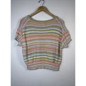 Daily Practice Anthropologie Tuvalu Sweater small casual short sleeve bohemian thumbnail 5