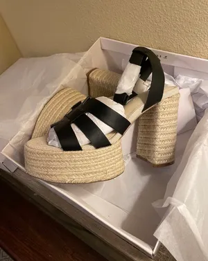 NEW! The Drop Women's Heels Duchess Raffia Buckle Strap Platform Sandal Size 8.5 thumbnail 3
