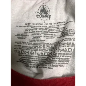 Disney Mickey‎ Mouse An American Original Ringer Graphic T-Shirt White Red L thumbnail 5