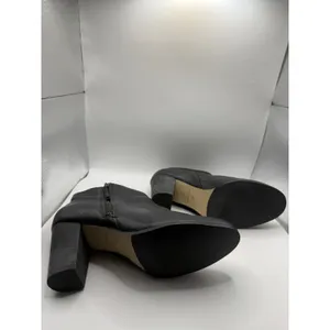 Cole Haan Grand OS Black Leather Ankle Boots Womens 8B Block Heel Booties Zipper thumbnail 3