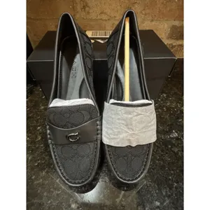 Coach Signature Jacquard Sculpted C Driver loafers Black Size 7 Monogram thumbnail 4
