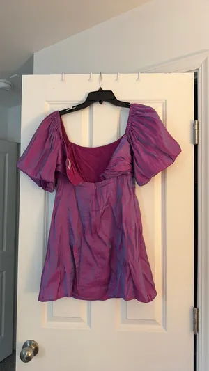 Shop Neighbor Iridescent Purple Mini Dress thumbnail 2