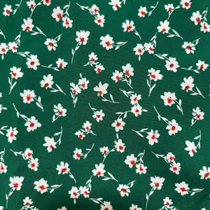 SHEIN Green Ditsy Floral Midi Skirt with Front Slit thumbnail 3