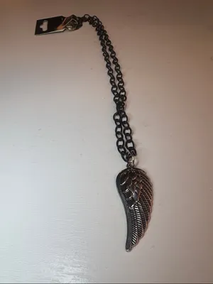 Amanda Sanchez black cabin Silver Tone Wing Pendant Necklace thumbnail 4
