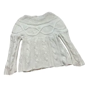 Nicole Miller Ivory Chunky Knit Sweater Cozy Y2K Winter Vibes ❄️cozy girl‎ Sz XS thumbnail 2