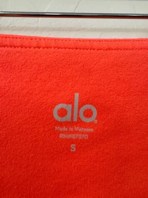 Alo Yoga Goddess‎ Leggings Size Small Pink Heather Ruched Ribbed Sporty Pilates thumbnail 6