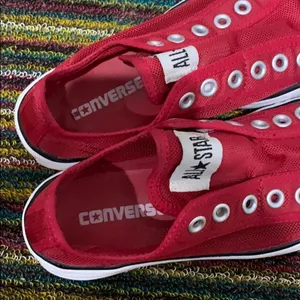Converse Chuck It Red Mesh Slip on sneakers size 6 thumbnail 8