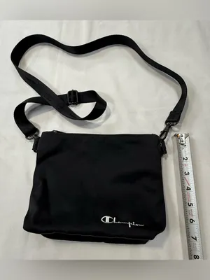 Champion Black Crossbody Bag with White Logo thumbnail 2