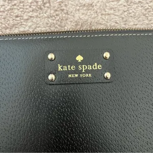 Kate Spade New York Black Leather Continental Wallet thumbnail 4
