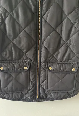Black J Crew Quilted Vest thumbnail 5