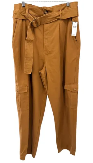 Anthropologie Jessy‎ B Cedar Brown Paperbag Waist Cargo Pants Large NWT Casual thumbnail 1