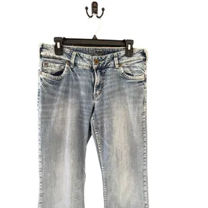Silver Jeans Co Suki Y2k‎ Low Rise Bootcut Light Wash Denim Jeans Womens 30 thumbnail 3