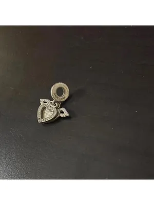 Pandora Silver Heart Pendant with Wings spread your wings and fly thumbnail 3