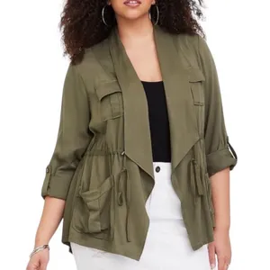 Torrid Light Weight Drape Front Anorak in deep Depths color size 0X or 12 thumbnail 1