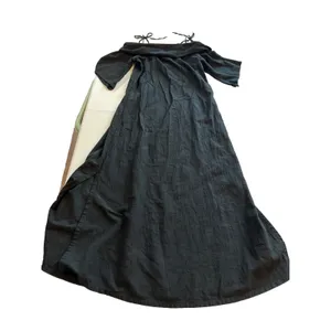 Soft Surroundings Long Black Small Off Shoulder Dress Maxi Slit Spaghetti resort thumbnail 3
