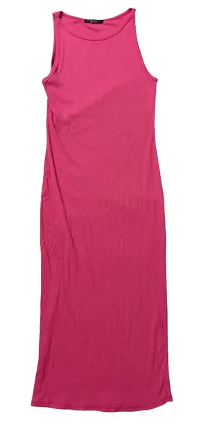 Caution To The Wind Sleeveless Maxi Dress in Bright Pink thumbnail 1