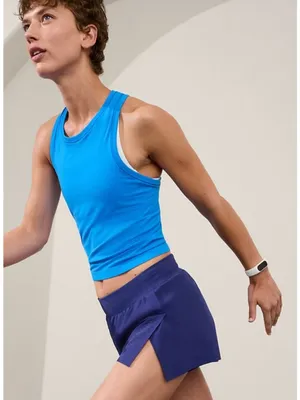 Athleta M Fast Route Lasercut Run Short Medium Deep Marine Purple thumbnail 3