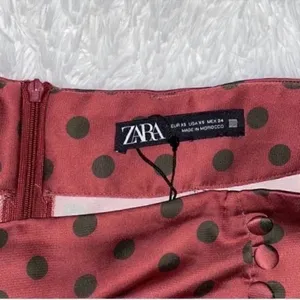 Zara MIDI Polka Dot Mauve & Olive Green Skirt Set(Size XS) thumbnail 6