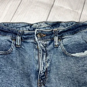 Wild Fable High Rise Short Jean Blue Denim Raw Hem Cotton Stretch Sz 12 31R thumbnail 3