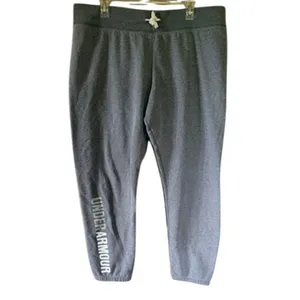 Under Armour Gray Loose Fit Jogger Sweatpants Women's XL Logo thumbnail 2