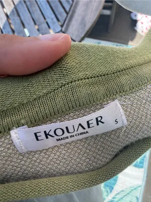 Olive Green Floral Crewneck Sweater Size M thumbnail 3