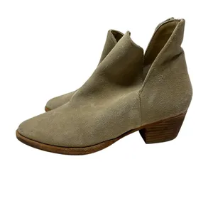 Free‎ People Charm Double V Ankle Boots Camel Suede Size Beige 37.5 US 7 thumbnail 7