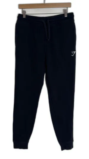 Gymshark Jogger Pants Medium Black Fleece Sweatpants‎ Drawstring Cuffed thumbnail 1