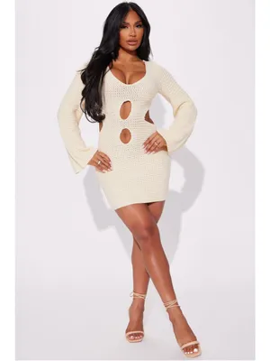 NWT • Crochet Cutout Mini Dress thumbnail 4