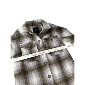 Bagatelle Collection Plaid‎ Shacket XS Brown Purple Button Up Cabincore Jacket thumbnail 5