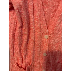 American Eagle Womens Coral Marl Ribbed‎ Button Front Cardigan Size M thumbnail 5