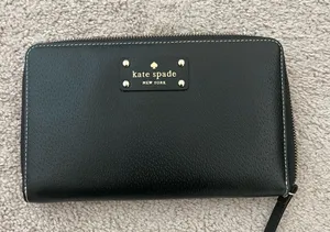 Kate Spade New York Black Leather Continental Wallet thumbnail 5