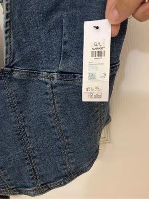 NWT!! Garage Denim Halter Top with Side Zipper thumbnail 6