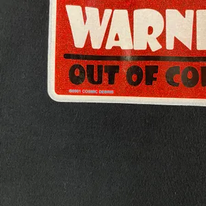 Oopsy Daisy Vintage Y2K 2000’s Black Warning! Out Of Control Tee thumbnail 6