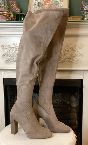 Steve Madden Emotions Tan Faux Suede Over‎ The Knee Boot thumbnail 1
