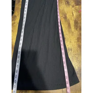 OLIA Womens Black Ribbed Knit Wide Leg Pants Palazzo Office Est XS Whimsigoth thumbnail 11