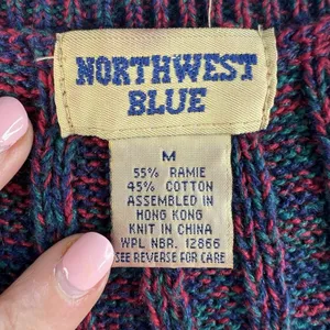 Vtg M Medium Sweater Knit Vest Womens Retro Granny Grandmacore Retro Boho V-Neck thumbnail 4