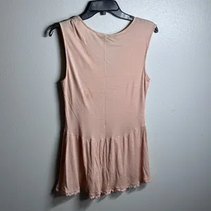 Victoria’s Secret Top Women’s Small Petite Orange Semi-Sheer Peplum Sleeveless‎ thumbnail 5