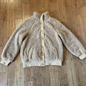 Merokeety tan Sherpa snap front shacket size M thumbnail 3