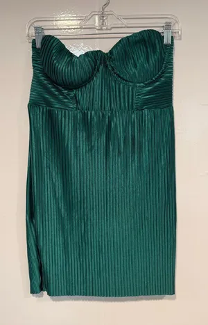 Emerald NWT Hello Molly Strapless Pleated‎ Bodycon Dress thumbnail 1