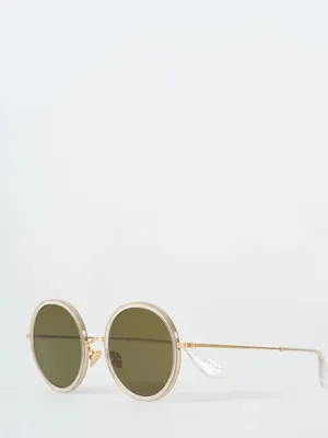 KREWE luisa crystal 24k polarized round sunglasses NEW thumbnail 3