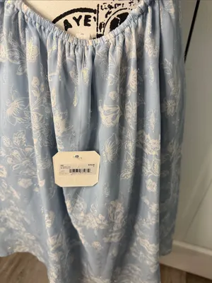 Altar'd State Light Blue Floral Midi Dress thumbnail 2