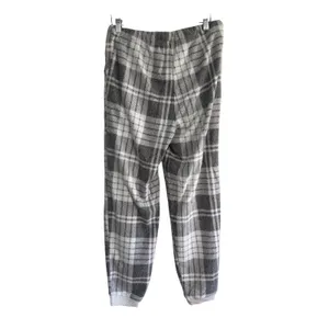 Aerie Plaid Pajama Jogger Pants Gray White Drawstring Lounge Sleepwear Small NEW thumbnail 9