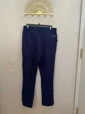 Men's Navy Cargo Pants with Zip Thigh Pockets and Elastic Waist thumbnail 2