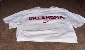 Nike White T-Shirt with Red Oklahoma Logo-Never worn thumbnail 1