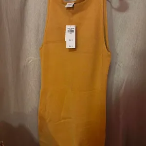 Abercrombie & Fitch NWT‎ Mustard Yellow High Neck Knit Mini Dress Large thumbnail 4