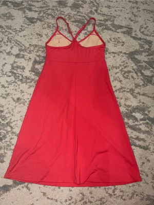 Athleta Coral Athletic Dress Built In Bra Strappy Activewear XS thumbnail 3